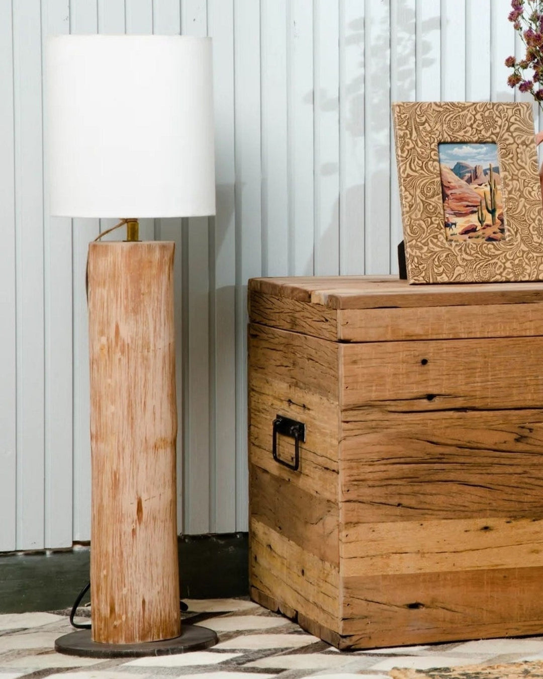 Wooden Log Lamp