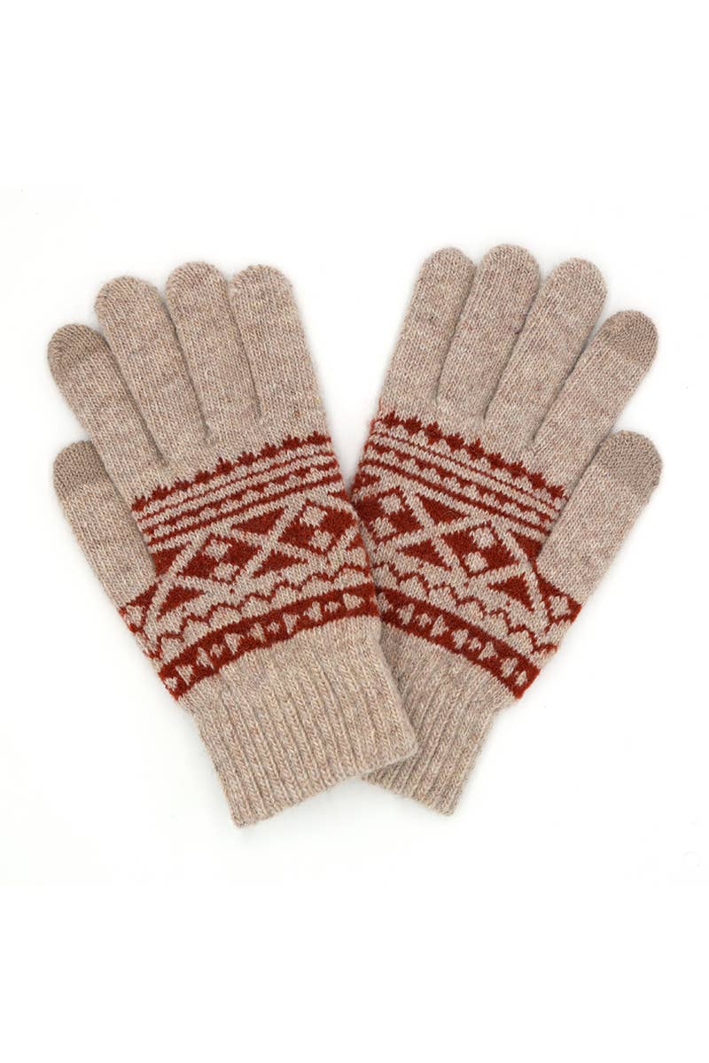 Knit Gloves - Beige