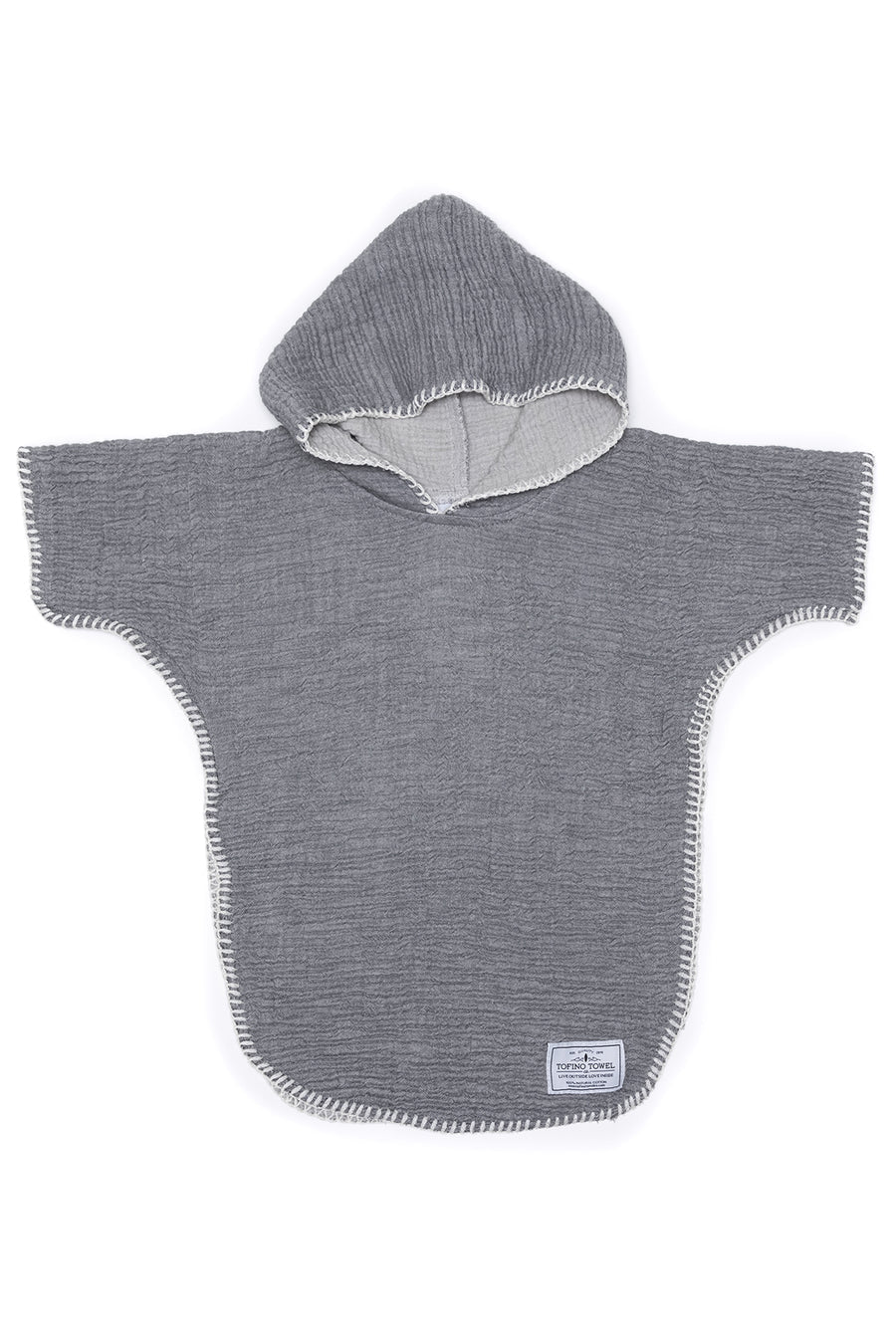 THE PEBBLE | Kid's Muslin Poncho - Grey
