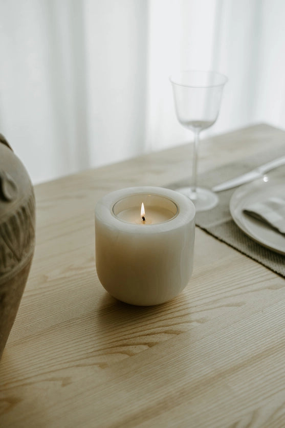 Last Candle Co. White Onyx Vessel