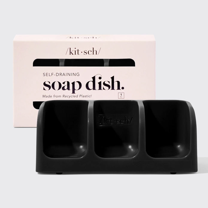 Self Draining Soap Dish - Black