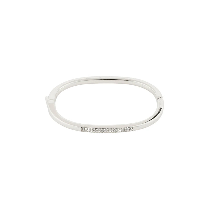 Star recycled crystal bangle - Silver