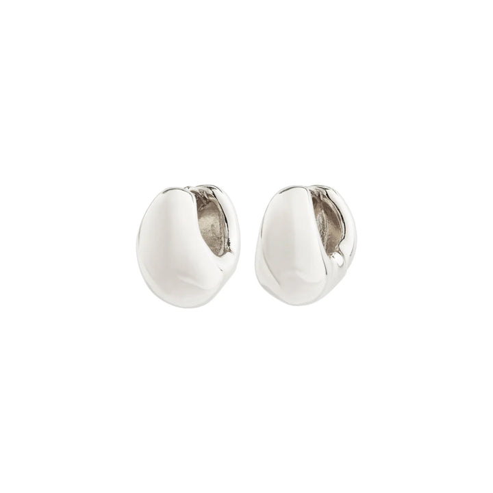 Light Recycled Chunky Earrings - Silver Plated