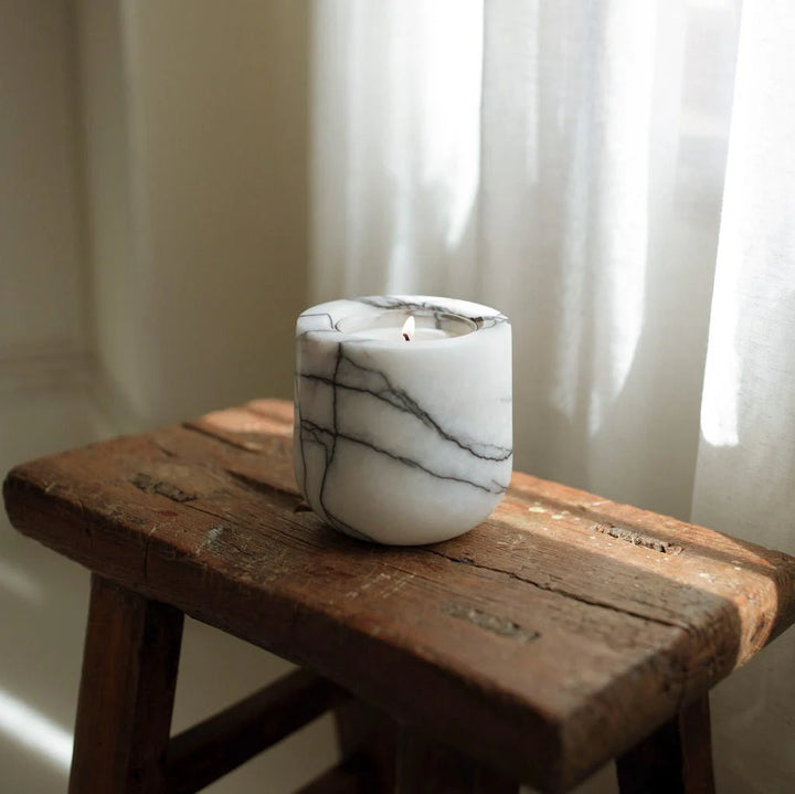 Last Candle Co. White Marble Vessel