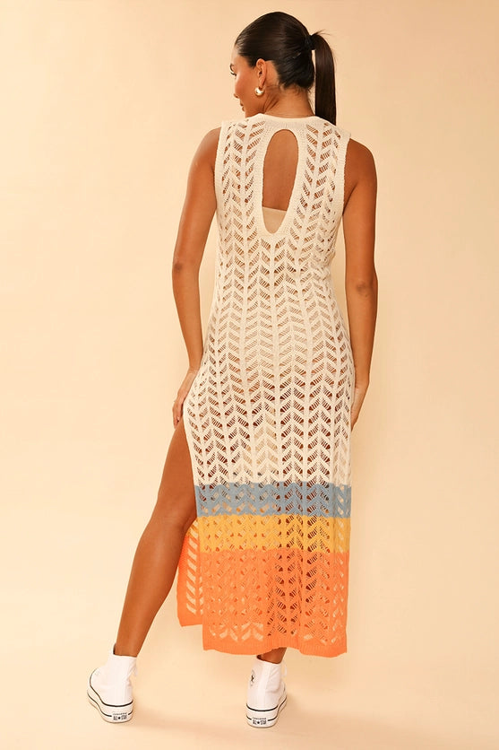 Beach Bliss Cover Up - Cream/Orange