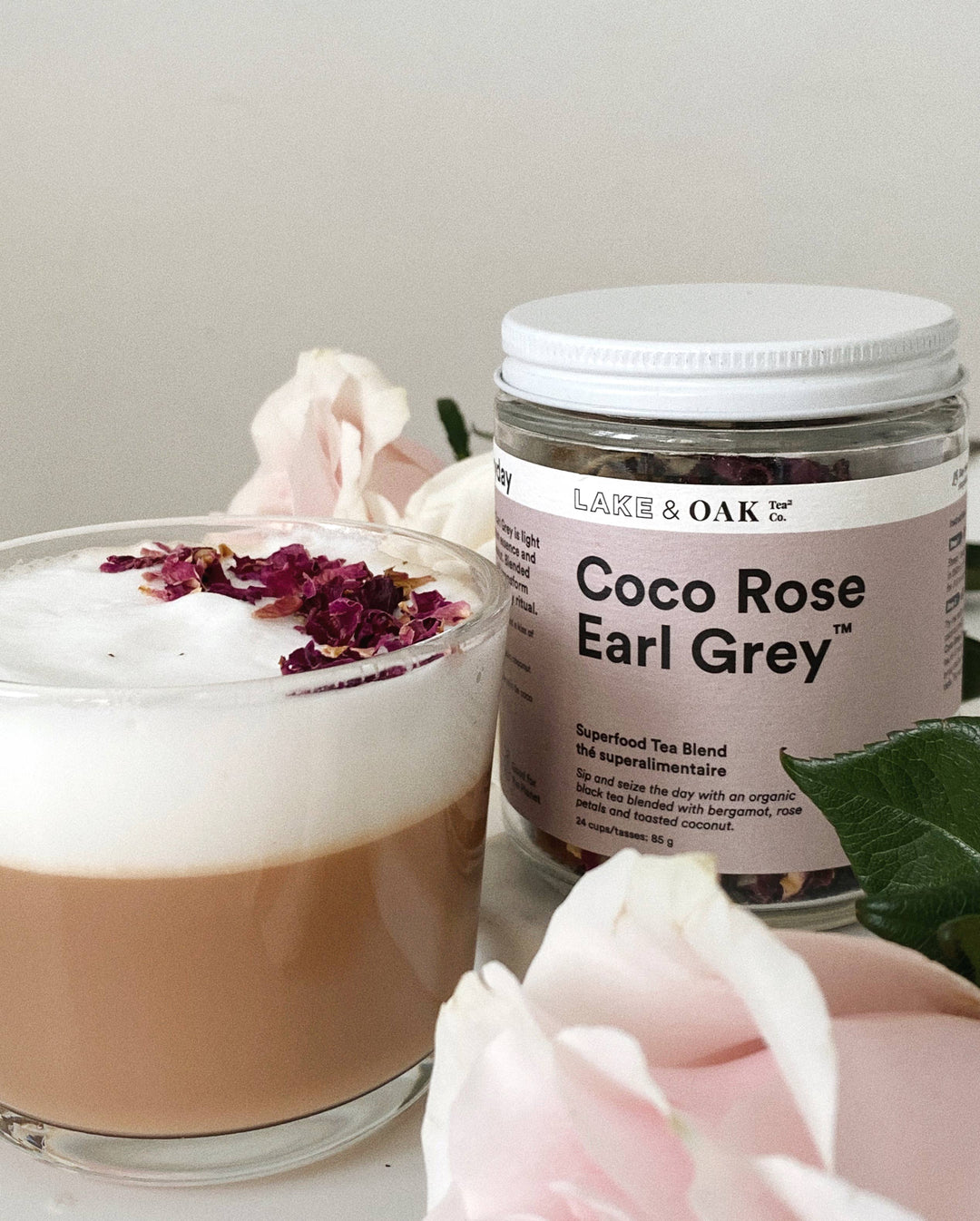 Coco Rose Earl Grey - Superfood Tea Blend Jar