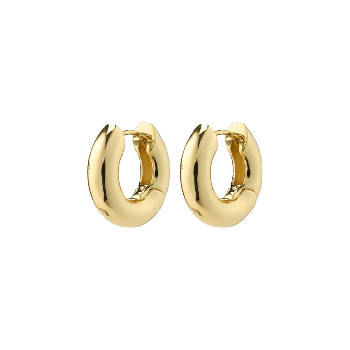 Aica recycled chunky hoop earrings - Gold