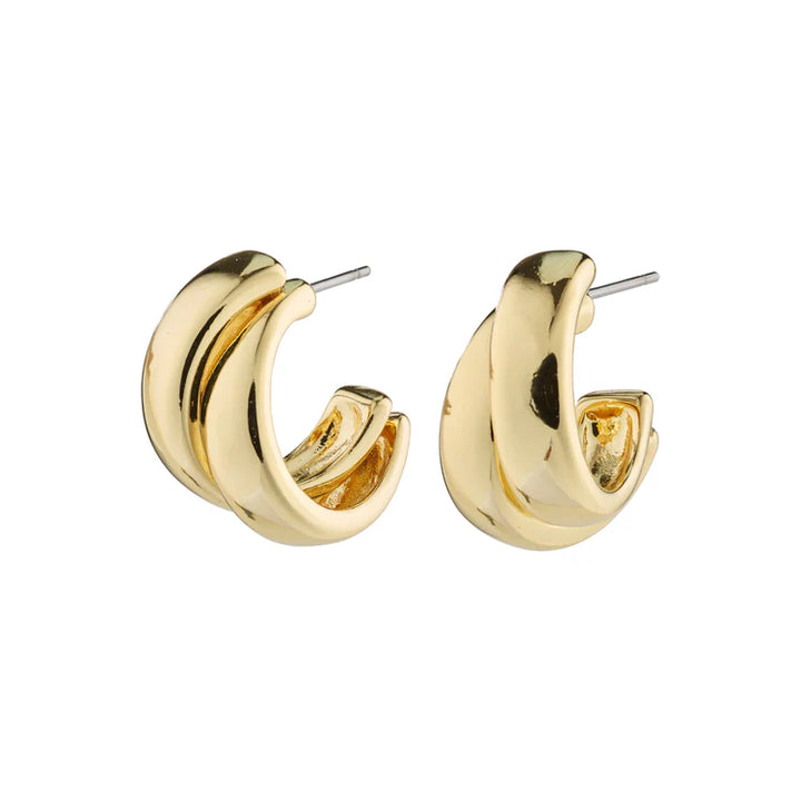 Orit recycled earrings gold-plated