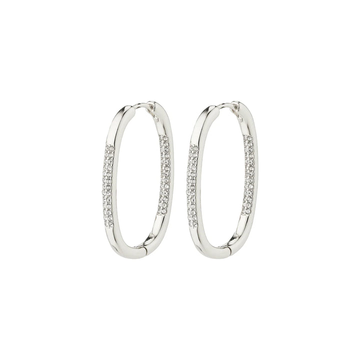 Star recycled hoops - Silver