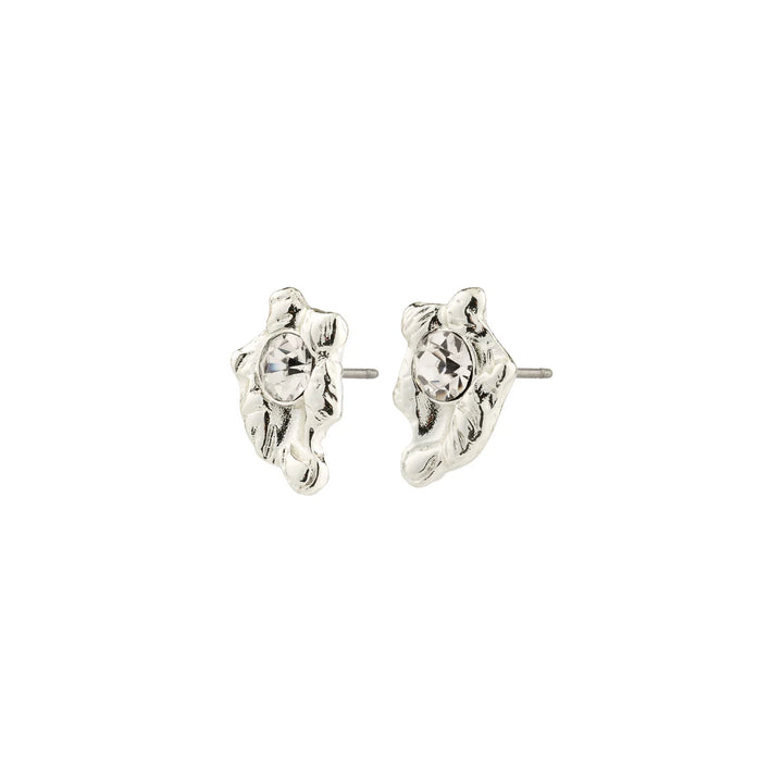 Aias Recycled Crystal Earrings - Silver