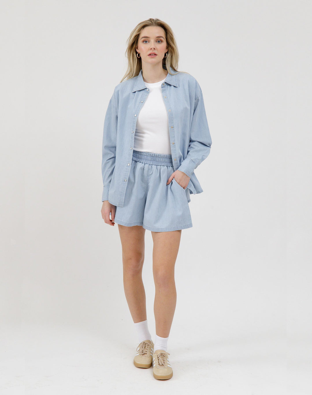 Chambray Button Up - Oxford Blue
