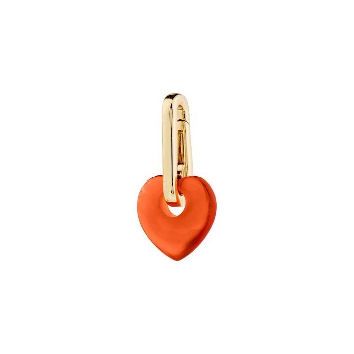 Charm Colourful Heart Pendant - Gold