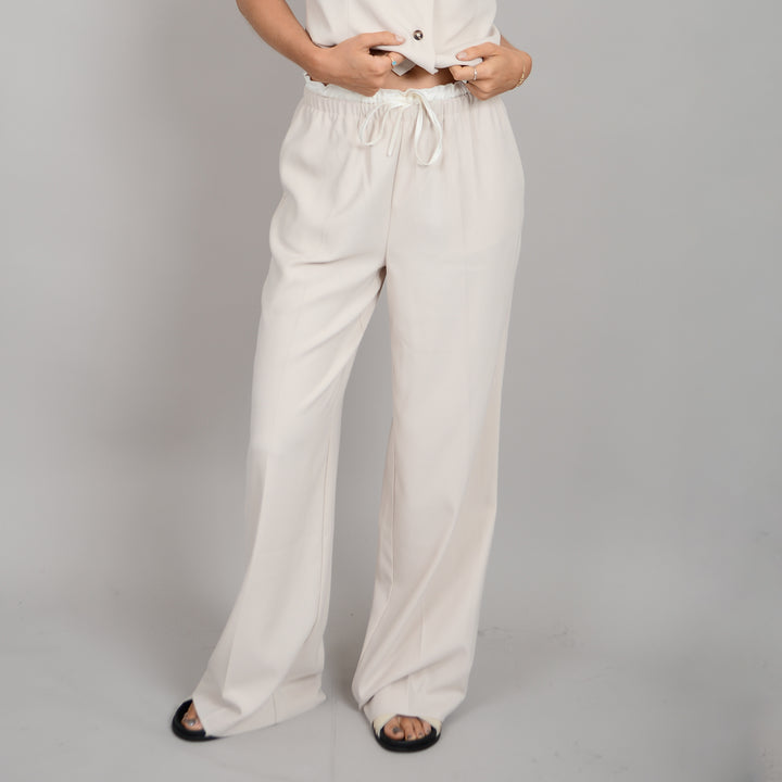 Harrison Draw String Pant - Sandstone Cream