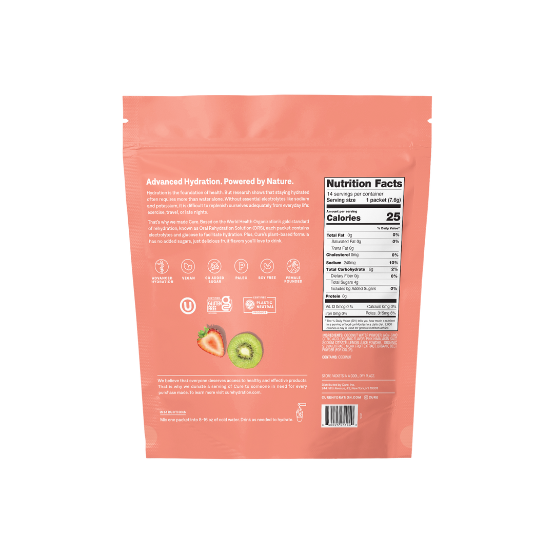 Hydrating Electrolyte Drink Mix - Strawberry Kiwi