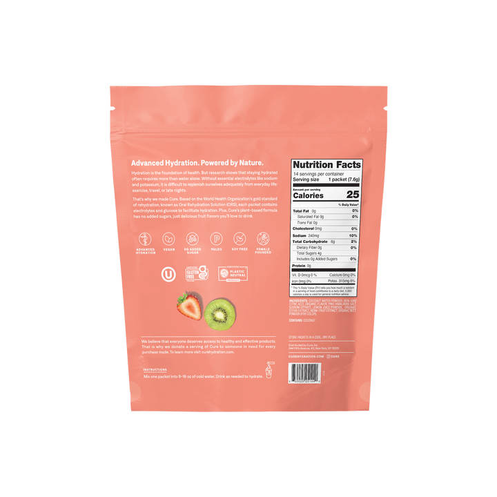 Hydrating Electrolyte Drink Mix - Strawberry Kiwi