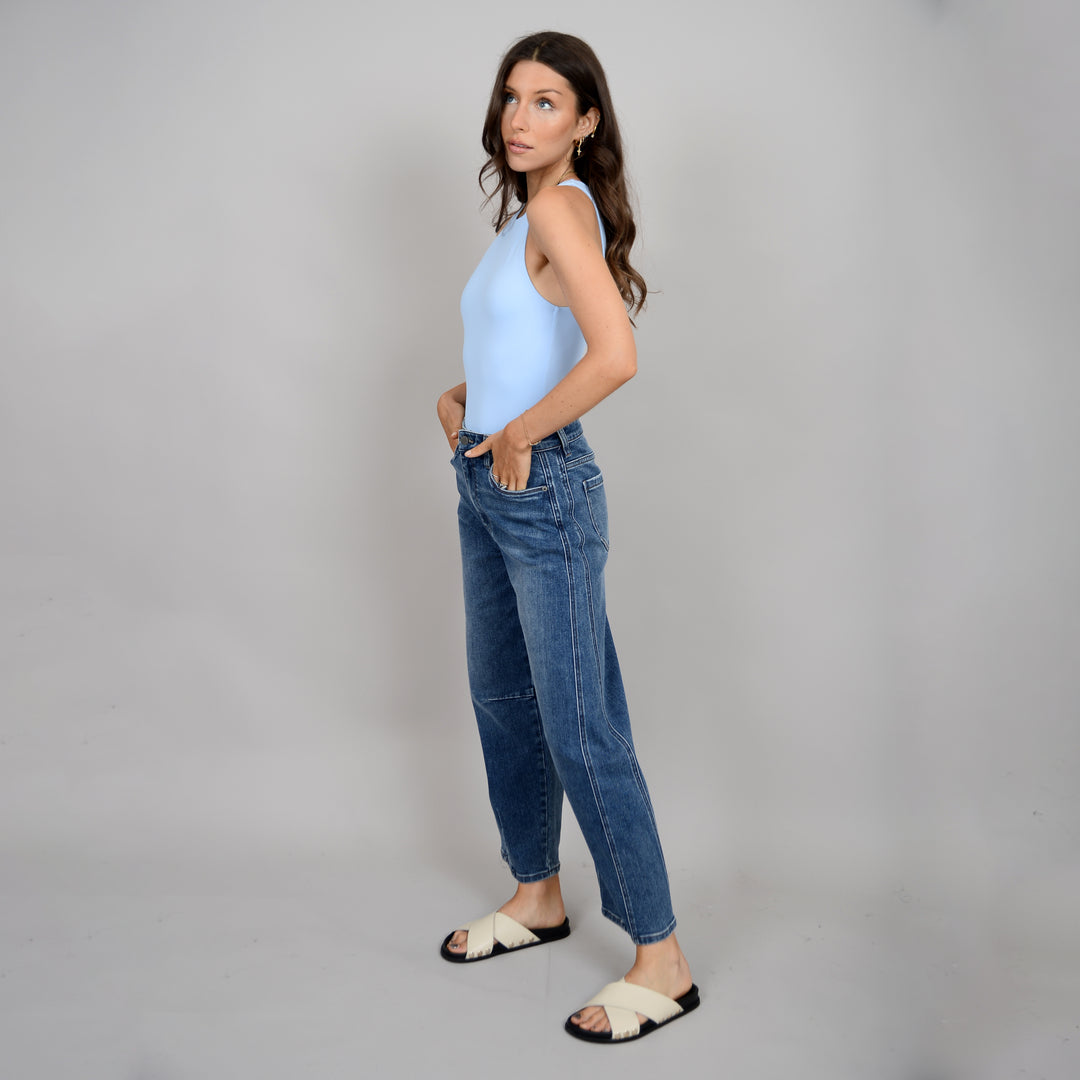 Roxanna Sleeveless Bodysuit - Blue Falls