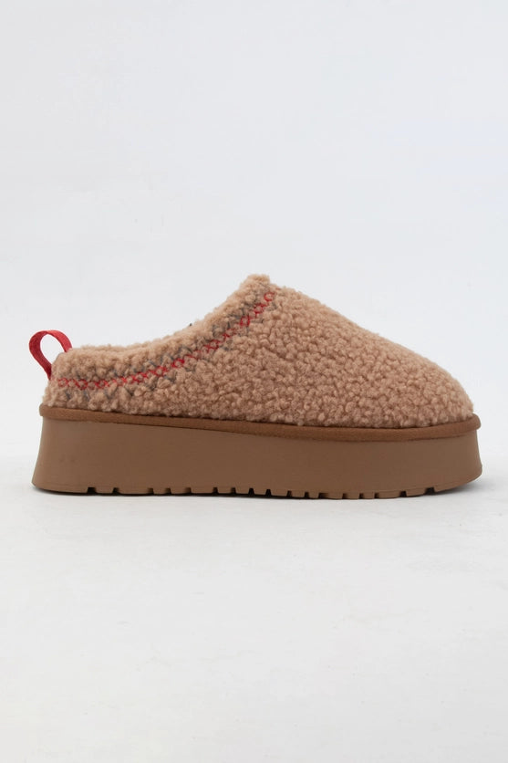 Camel Sherpa Slip Ons