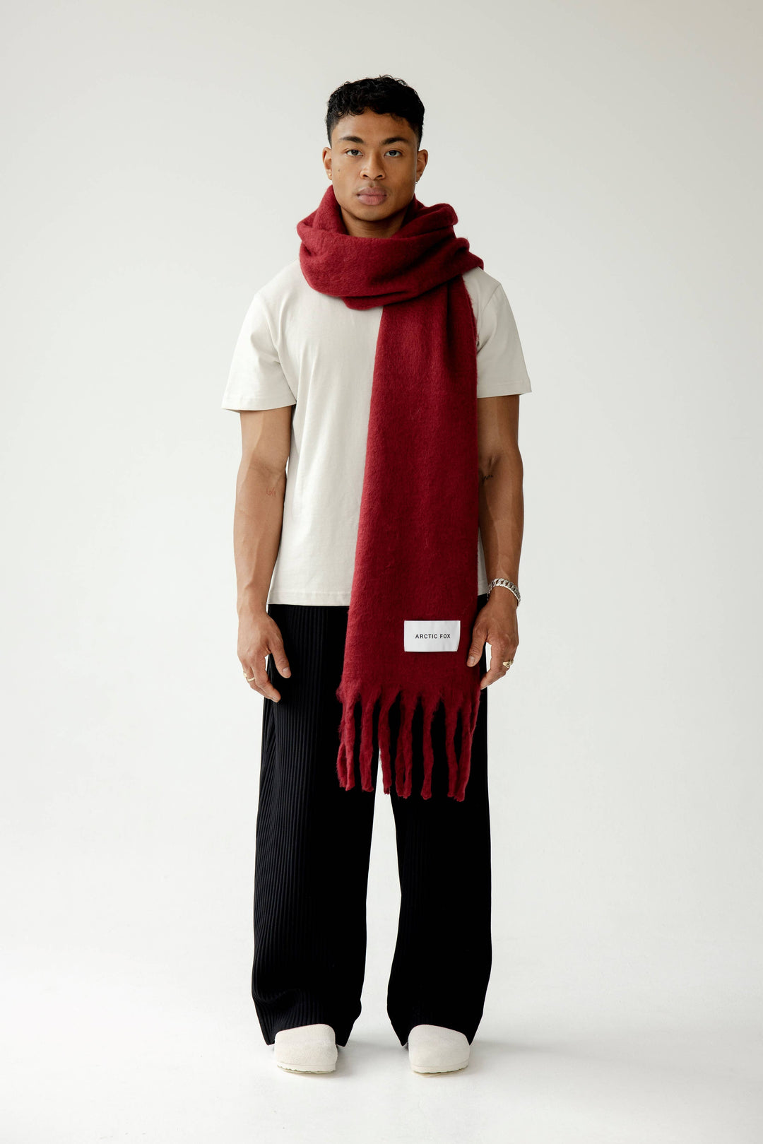 The Reykjavik Scarf - 100% Recycled - Cranberry - AW24