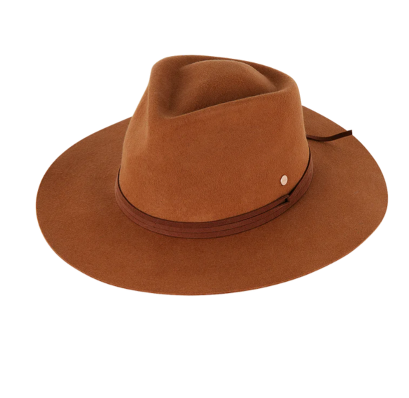 Alice Wide Brim Fedora Medium - Tan