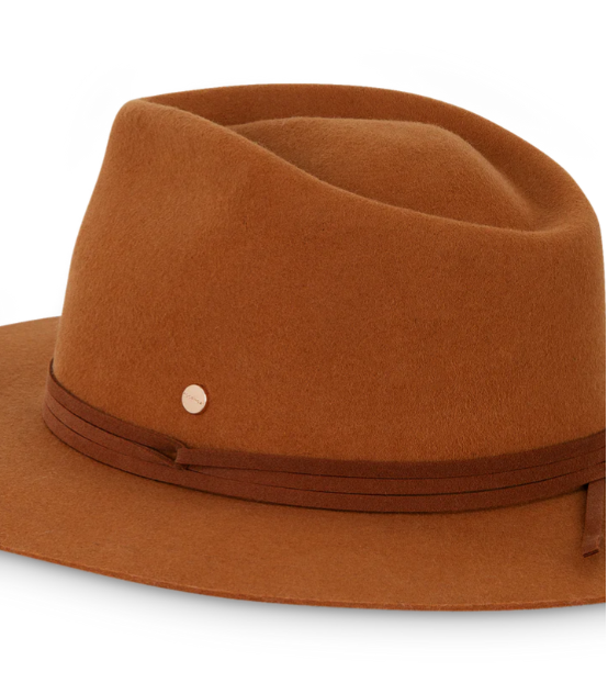 Alice Wide Brim Fedora Medium - Tan