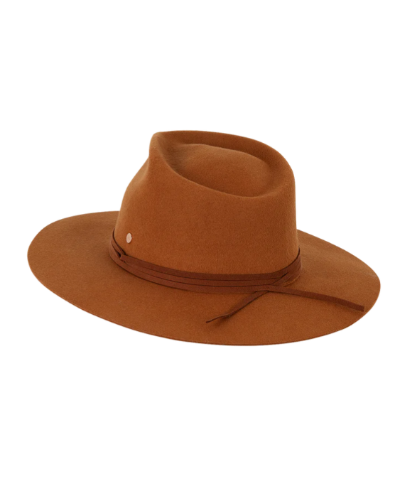 Alice Wide Brim Fedora Medium - Tan