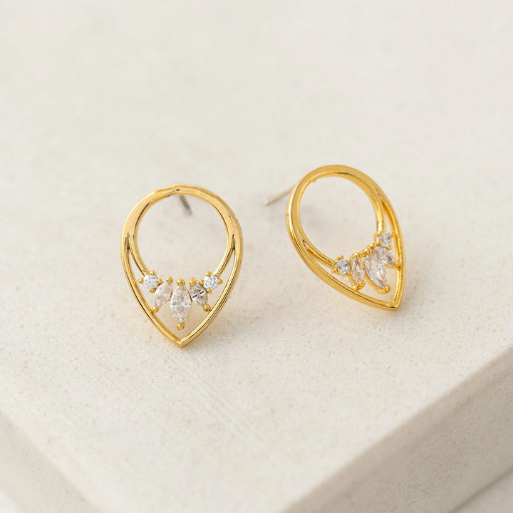 Aria Stud Earrings - Clear