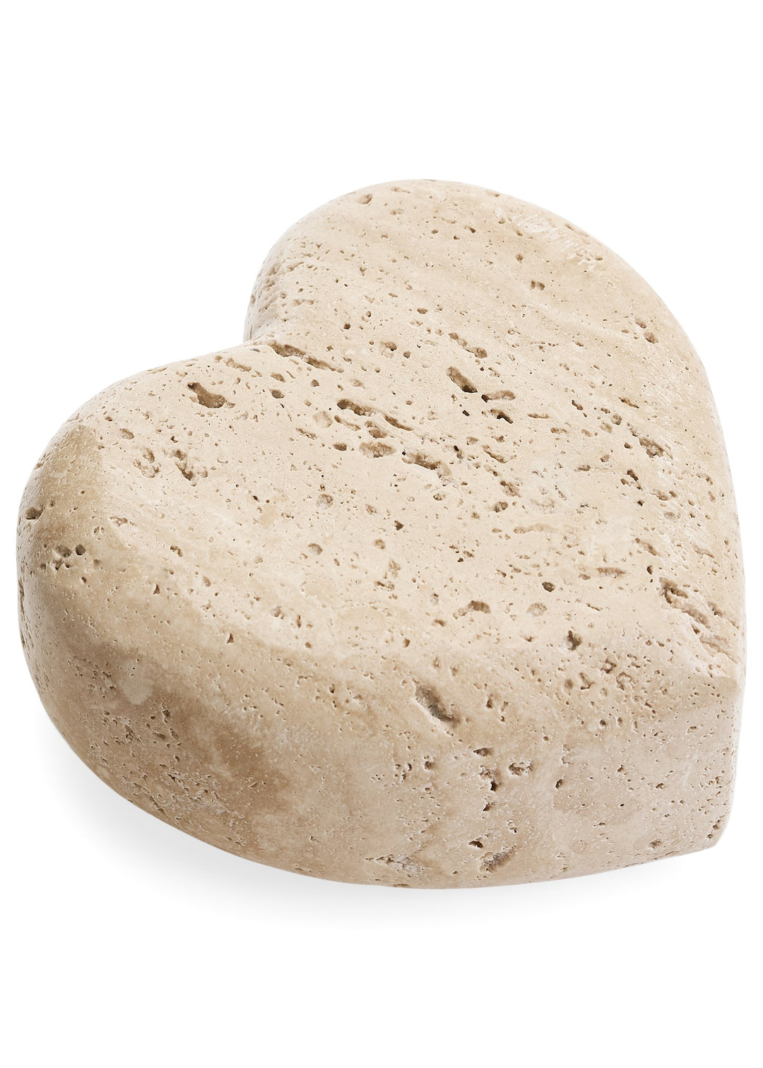 Travertine Heart Paper Weight