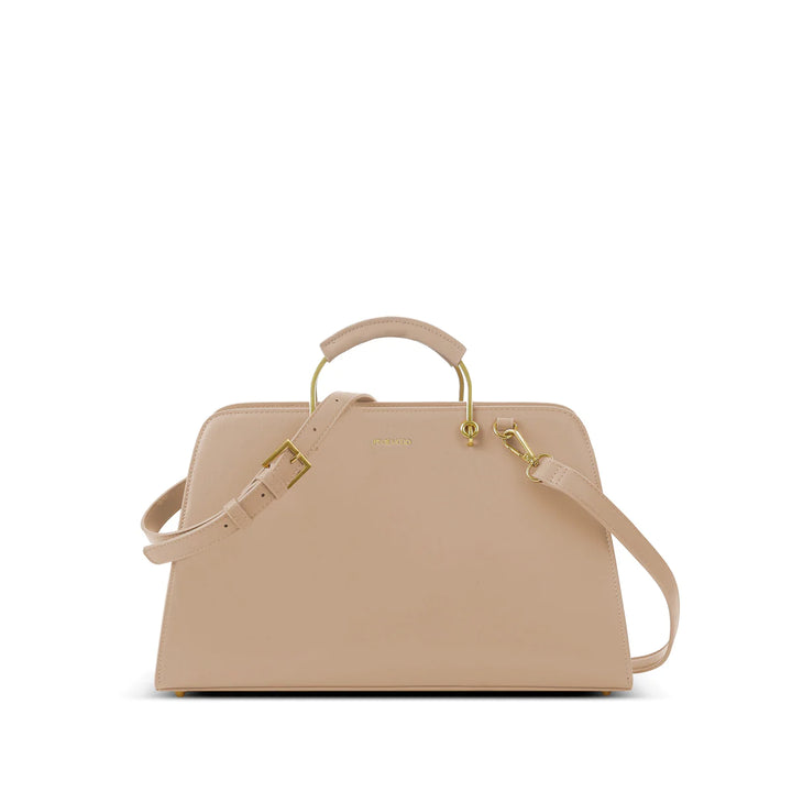 Becca Recycled Vegan Leather Tote - Sand