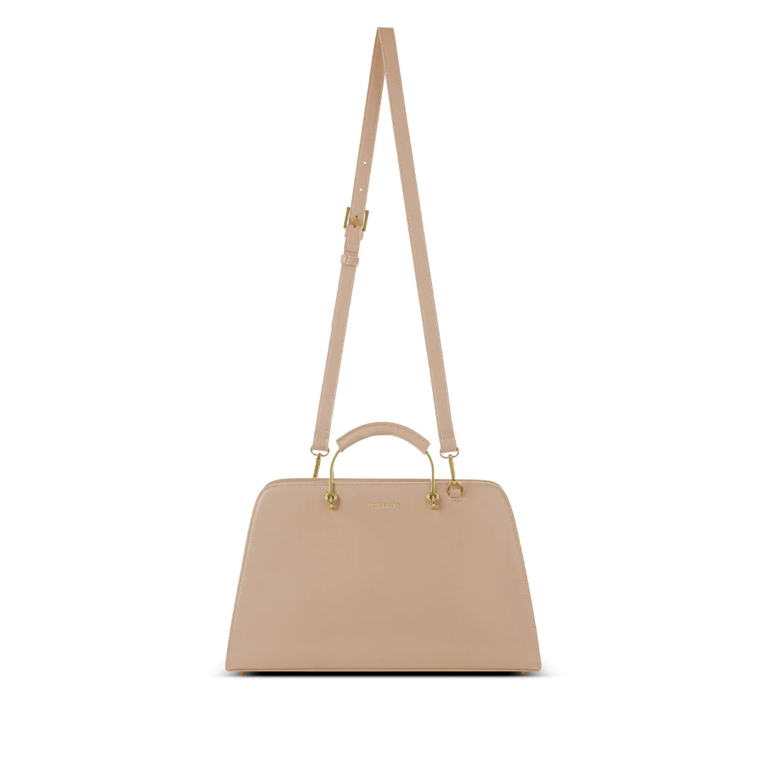 Becca Recycled Vegan Leather Tote - Sand