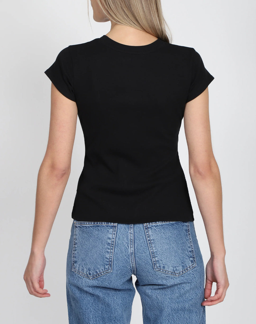 Brunette The Label Ribbed T-Shirt - Black