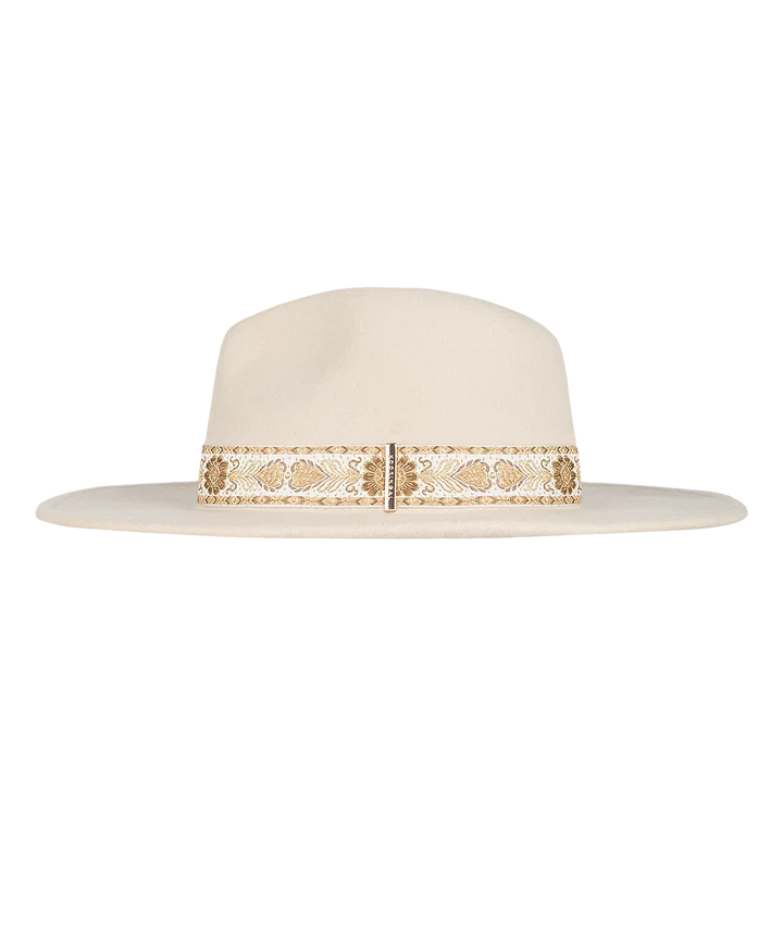 Elwood  Mid Brim Fedora Ivory - Medium