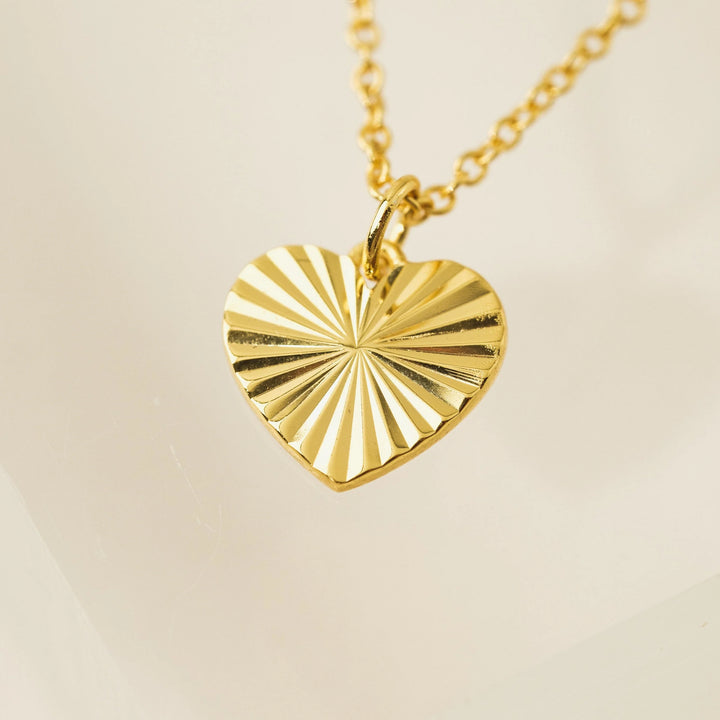 Fluted Heart Necklace