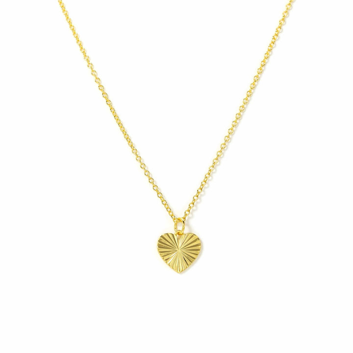 Fluted Heart Necklace