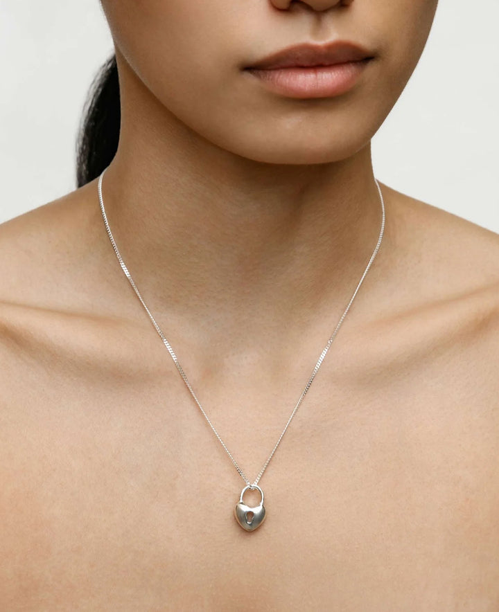 Heartlock Necklace - Silver