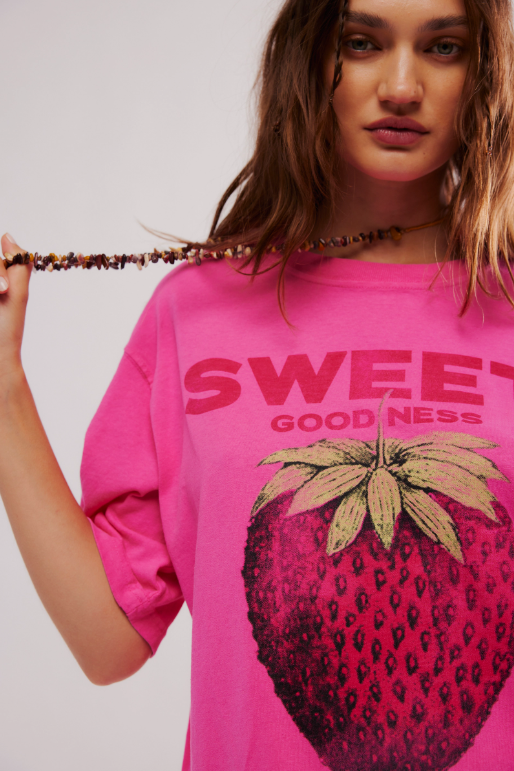 Harvest Vintage Wash Tee - Strawberry