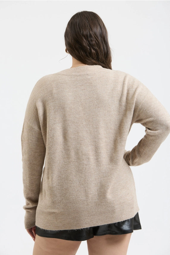 On A Mission Sweater - Light Taupe