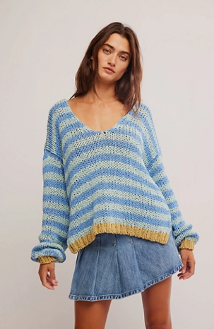 Portland Pullover - Blue Lake Combo