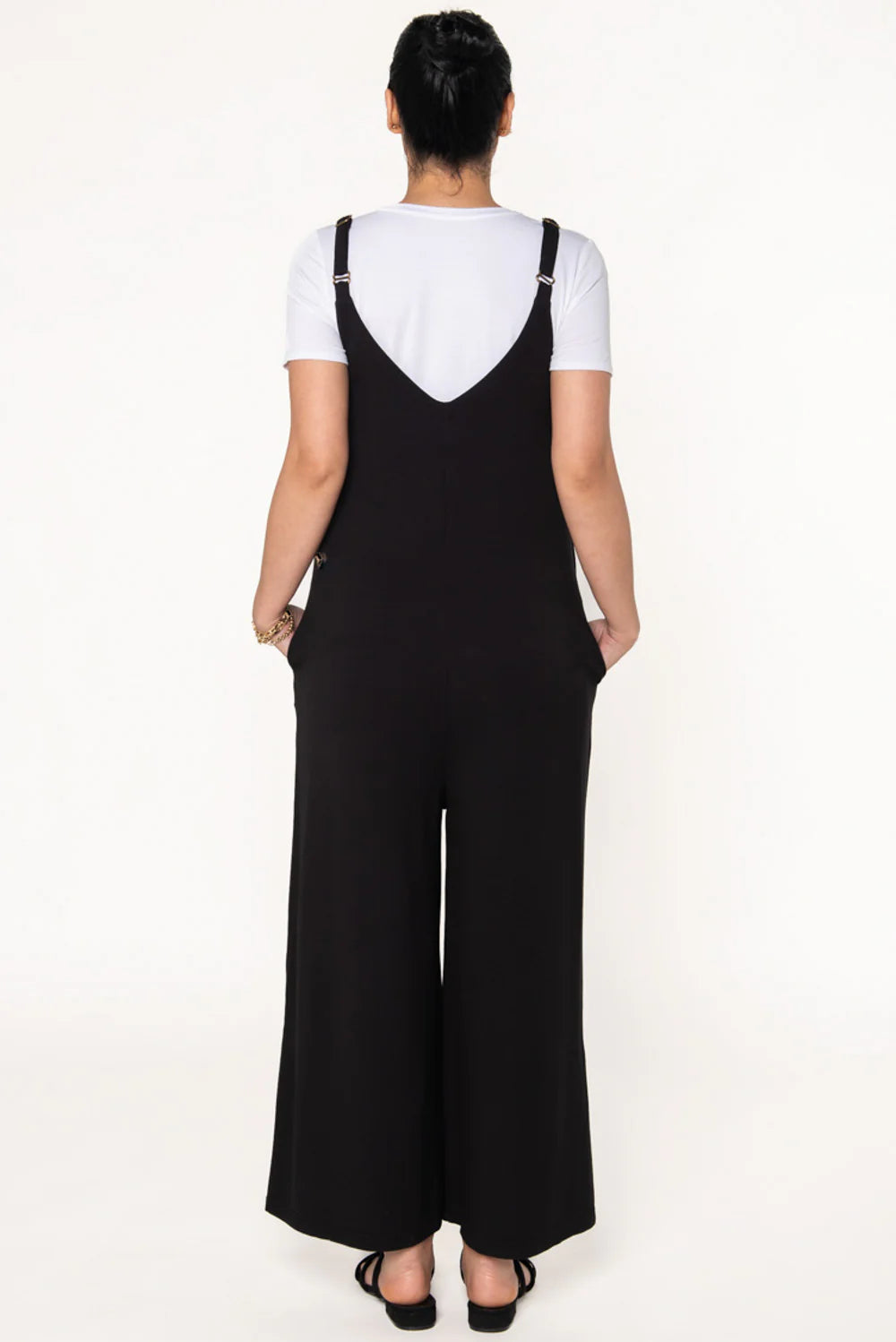Josie Wide Leg Bamboo Jumpsuit - Black