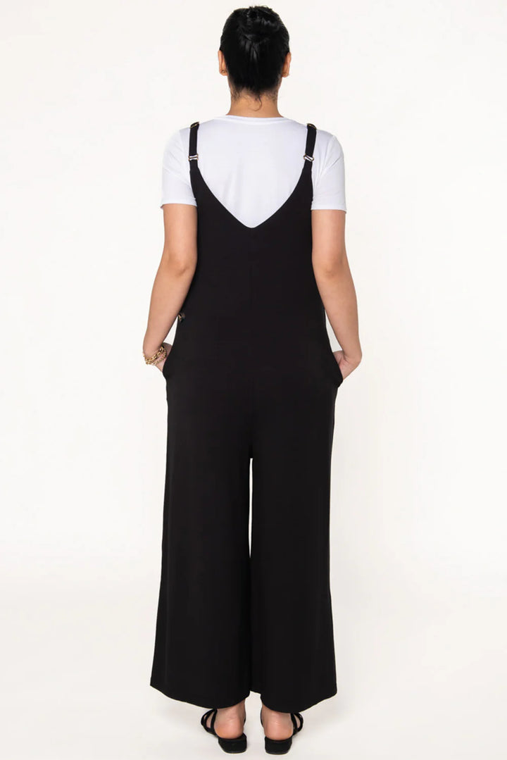 Josie Wide Leg Bamboo Jumpsuit - Black