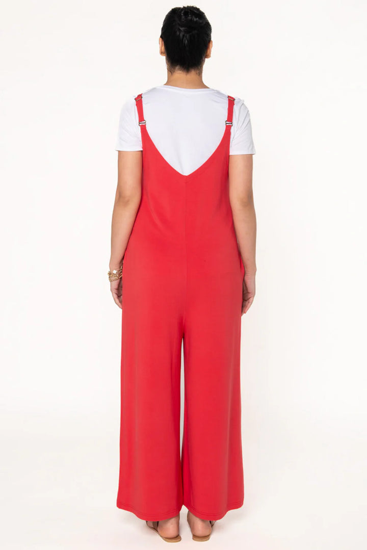 Josie Wide Leg Bamboo Jumpsuit - Melon