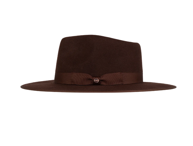 Tara Mid Brim Fedora Medium - Chocolate