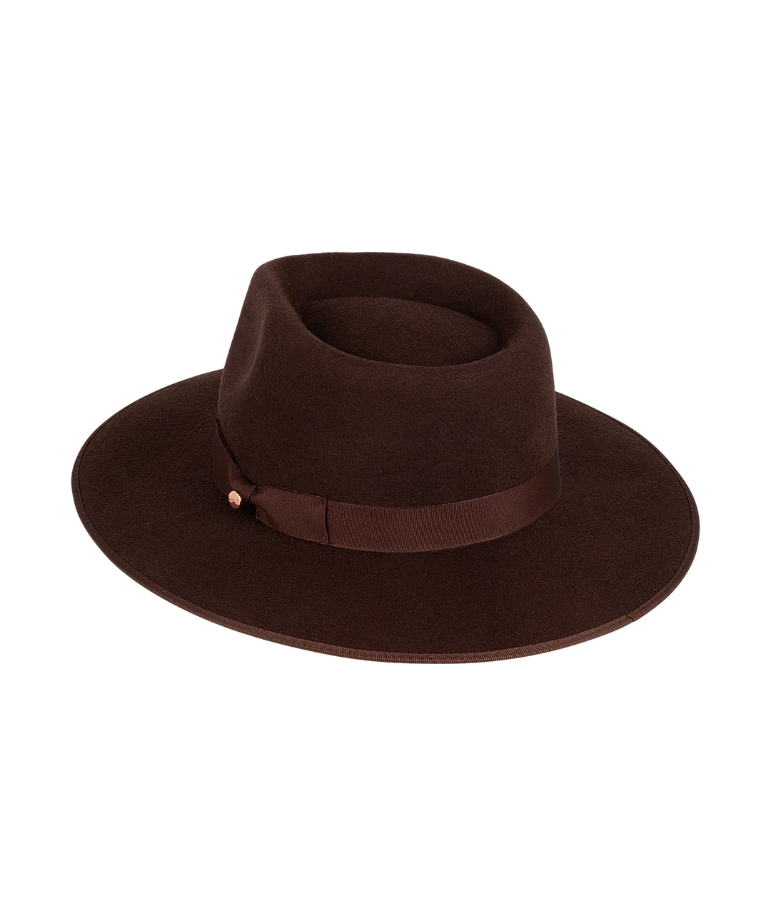 Tara Mid Brim Fedora Medium - Chocolate