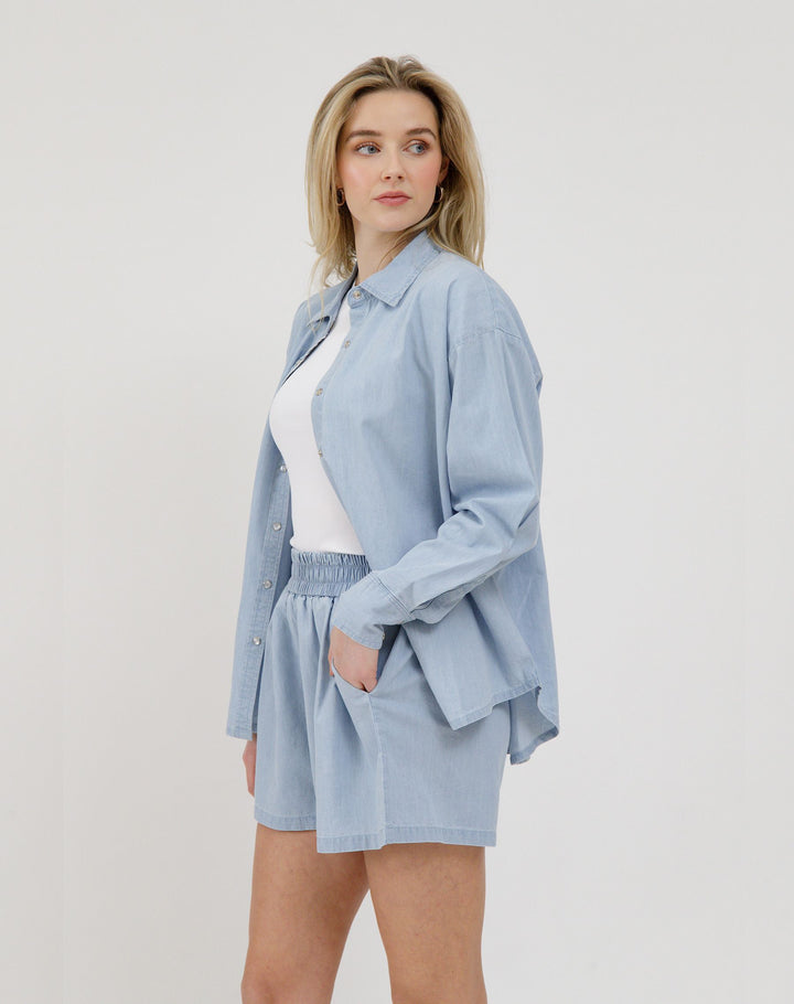 Chambray Button Up - Oxford Blue