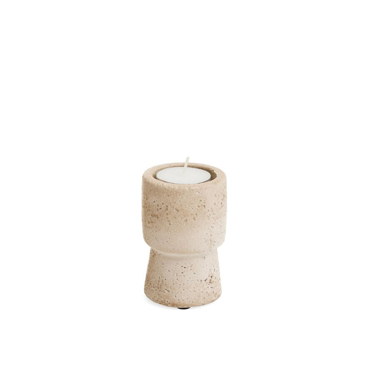 Travertine Candle Holder - Small