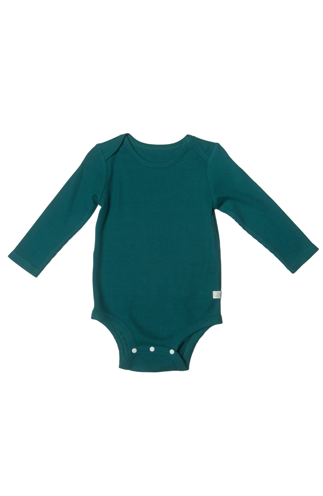 Waffle Long Sleeve Bodysuit - Peacock