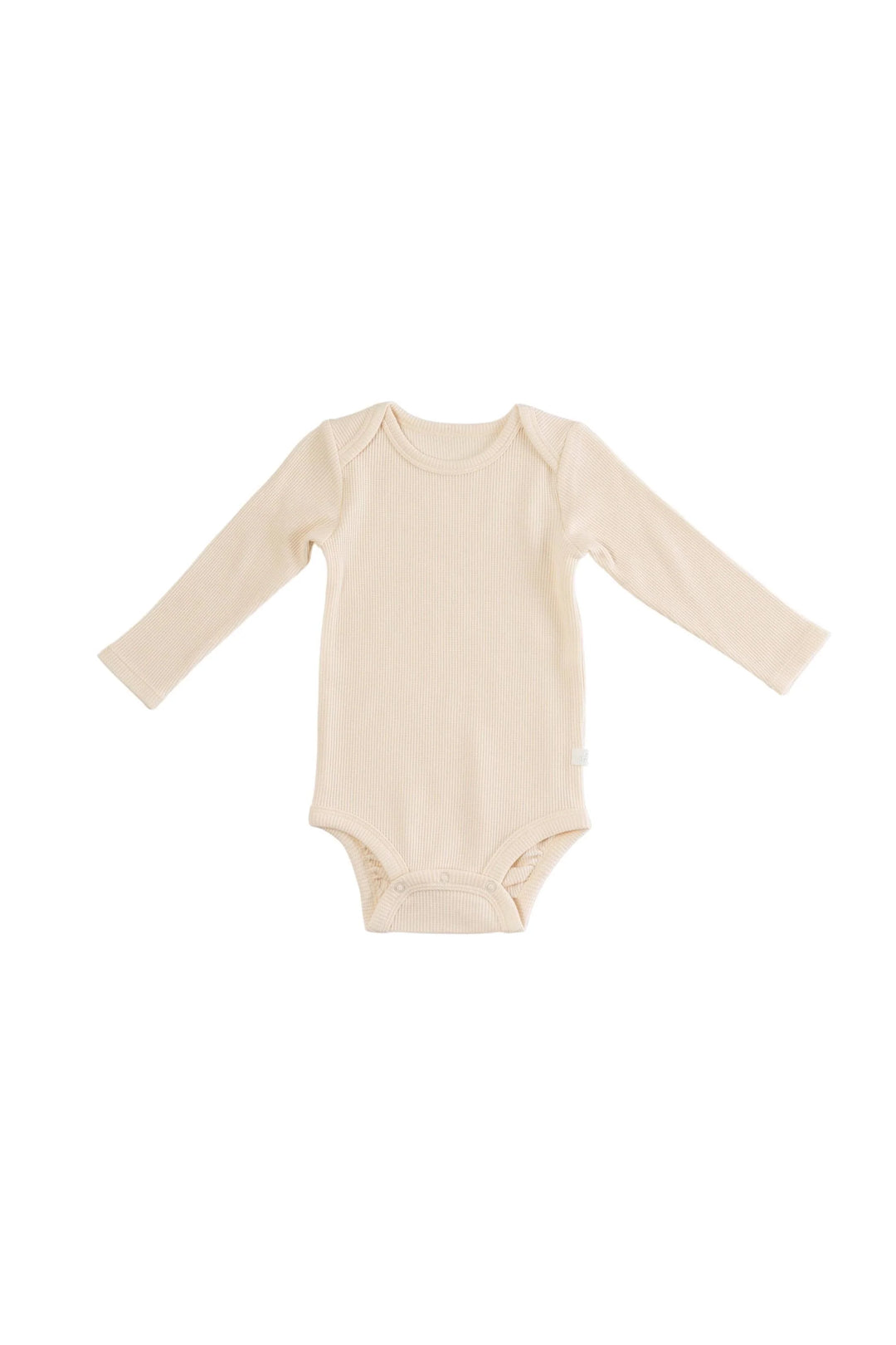 Waffle Long Sleeve Bodysuit - Coconut Milk