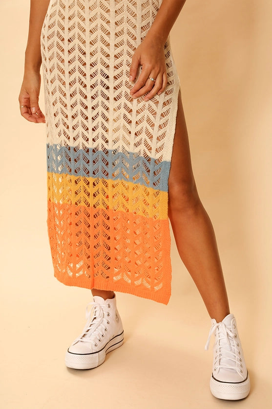 Beach Bliss Cover Up - Cream/Orange