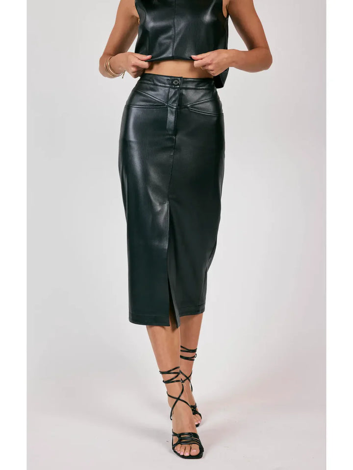 New Era - Faux Leather Maxi Skirt