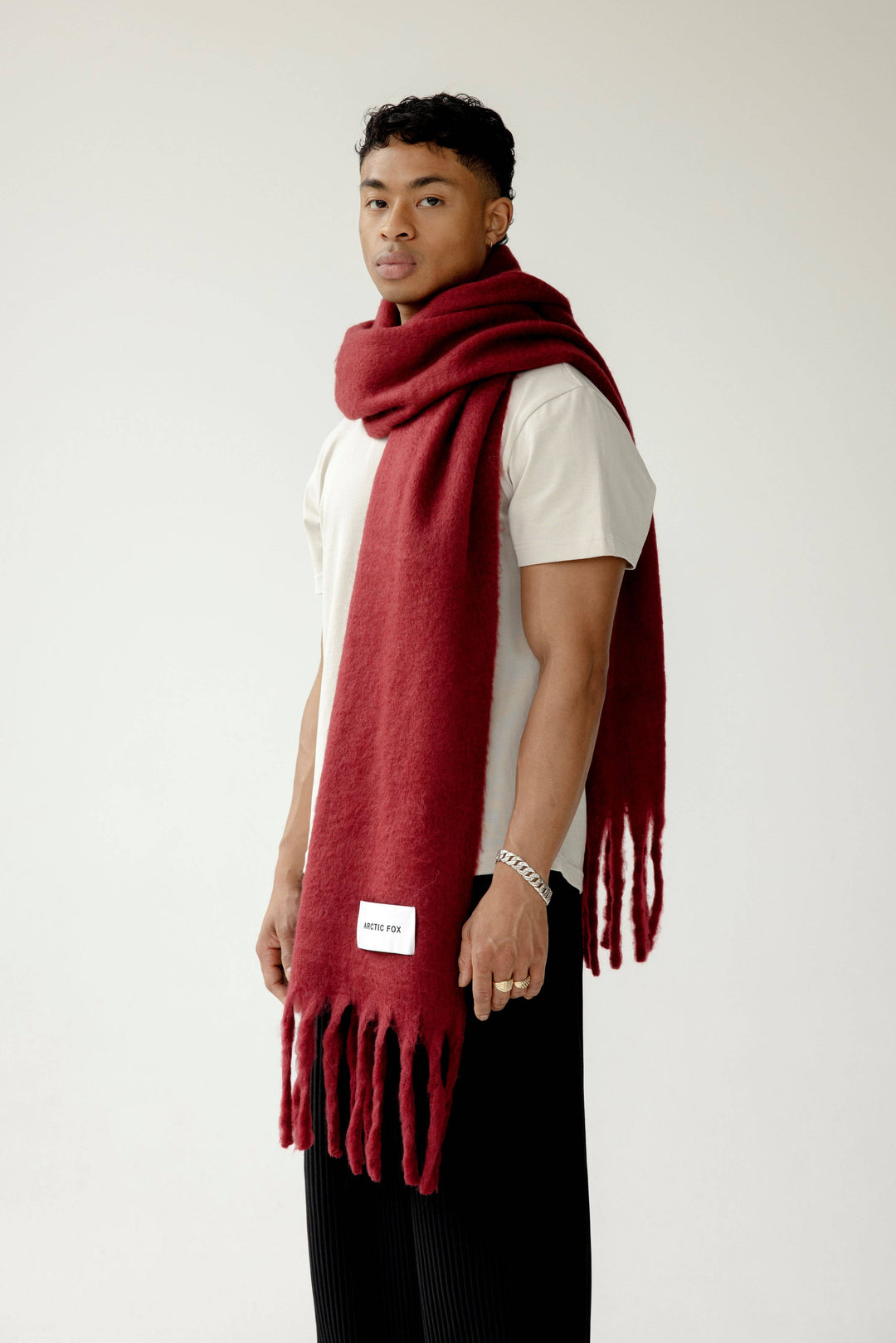 The Reykjavik Scarf - 100% Recycled - Cranberry - AW24