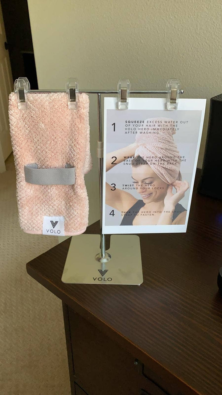 VOLO Hero Hair Towel: Cloud Pink
